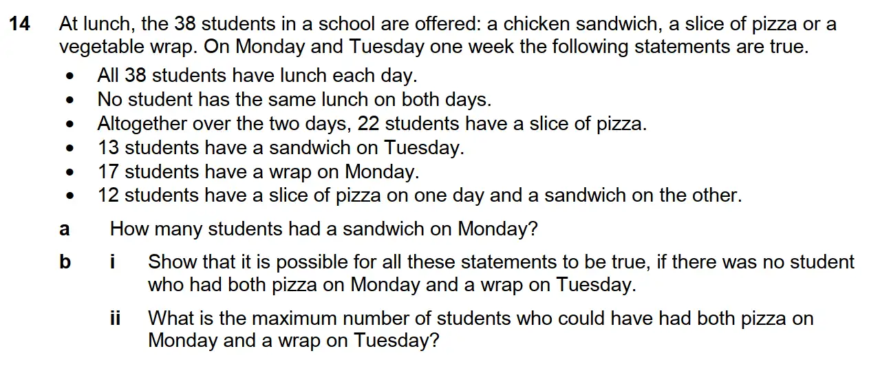 Question 20 - Westminster School - 13 Plus Scholarship Exam 2017 - Challenge Maths Paper 3