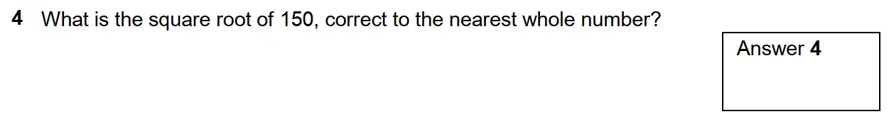 Question 9 - Westminster School - 13 Plus Scholarship Exam 2017 - Mental Maths Challenge