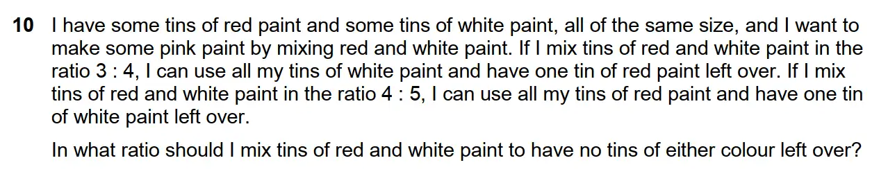 Question 12 - Westminster School - 13 Plus Scholarship Exam 2018 - Challenge Maths Paper 3