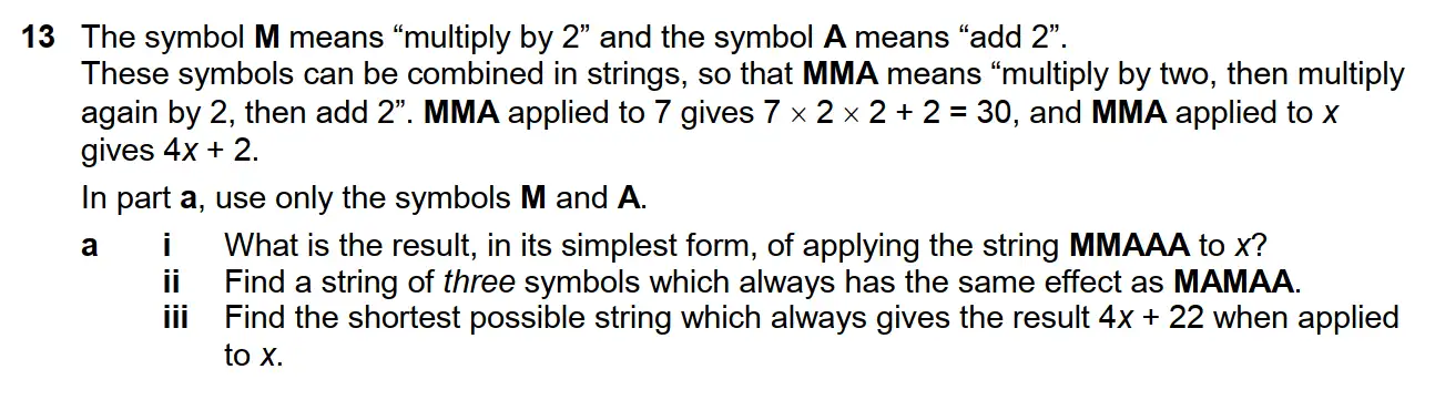 Question 20 - Westminster School - 13 Plus Scholarship Exam 2018 - Challenge Maths Paper 3