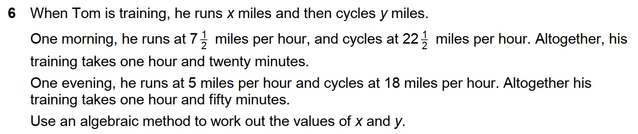 Question 6 - Westminster School - 13 Plus Scholarship Exam 2018 - Challenge Maths Paper 3
