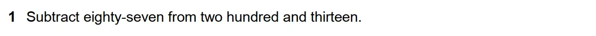Question 1 - Westminster School - 13 Plus Scholarship Exam 2018 - Mental Maths Challenge