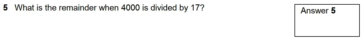 Question 10 - Westminster School - 13 Plus Scholarship Exam 2018 - Mental Maths Challenge