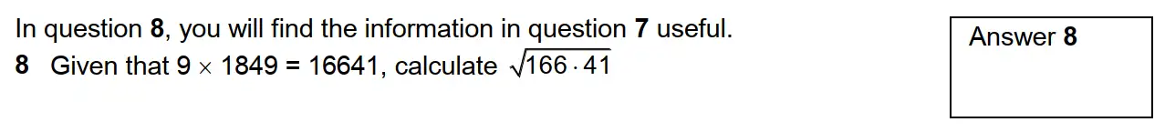 Question 13 - Westminster School - 13 Plus Scholarship Exam 2018 - Mental Maths Challenge