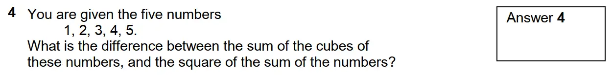 Question 9 - Westminster School - 13 Plus Scholarship Exam 2018 - Mental Maths Challenge