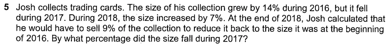 Question 5 - Westminster School - 13 Plus Scholarship Exam 2019 - Challenge Maths Paper 2