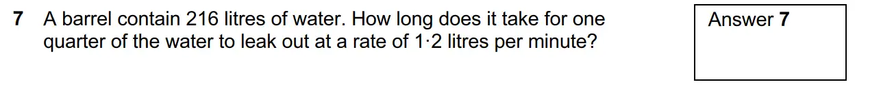 Question 12 - Westminster School - 13 Plus Scholarship Exam 2019 - Mental Maths Challenge