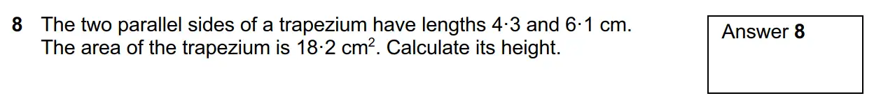 Question 13 - Westminster School - 13 Plus Scholarship Exam 2019 - Mental Maths Challenge