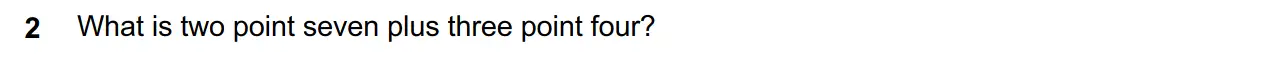 Question 2 - Westminster School - 13 Plus Scholarship Exam 2019 - Mental Maths Challenge