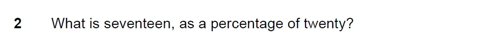 Question 02 - Westminster School - 13 Plus Scholarship Exam 2022 - Mental Maths Challenge
