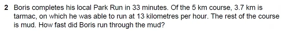Question 02 - Westminster School - 13 Plus Scholarship Exam 2022 - Mental Maths Challenge Paper 2