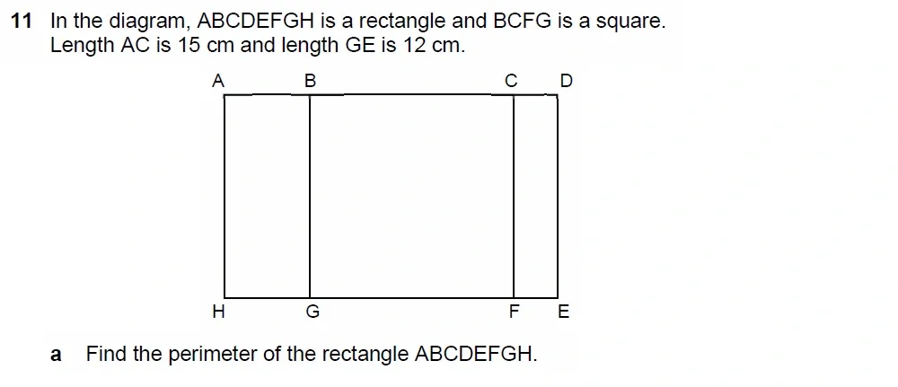 Question 11(a) - Westminster School - 13 Plus Scholarship Exam 2022 - Mental Maths Challenge Paper 2