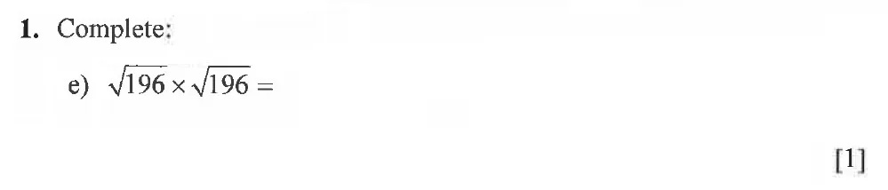 Question 01(e) - Winchester College 13 Plus Maths 2021 Election Exam Paper 1