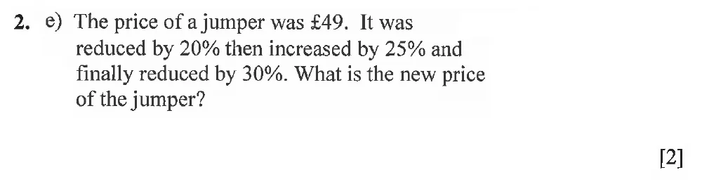 Question 02(e) - Winchester College 13 Plus Maths 2021 Election Exam Paper 1