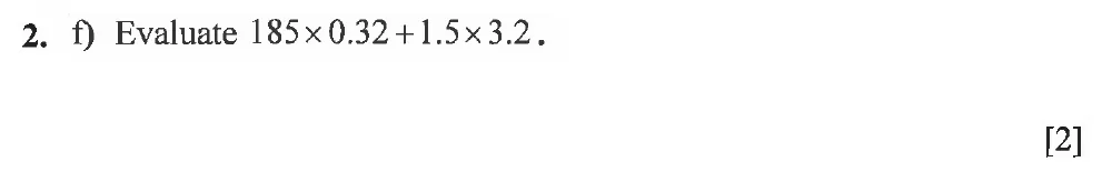 Question 02(f) - Winchester College 13 Plus Maths 2021 Election Exam Paper 1