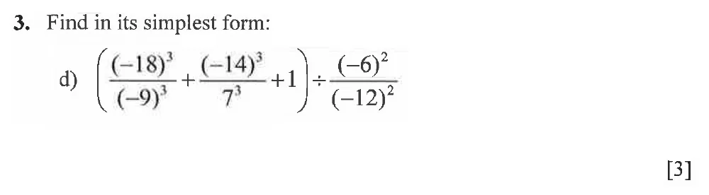 Question 03(d) - Winchester College 13 Plus Maths 2021 Election Exam Paper 1