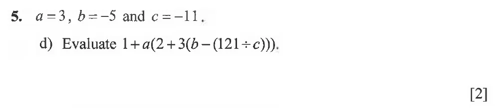 Question 05(d) - Winchester College 13 Plus Maths 2021 Election Exam Paper 1