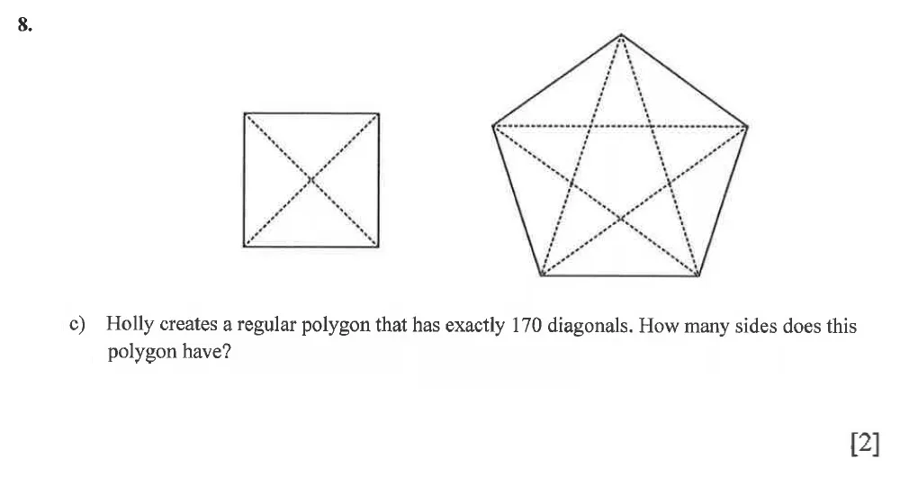 Question 08(c) - Winchester College 13 Plus Maths 2021 Election Exam Paper 1