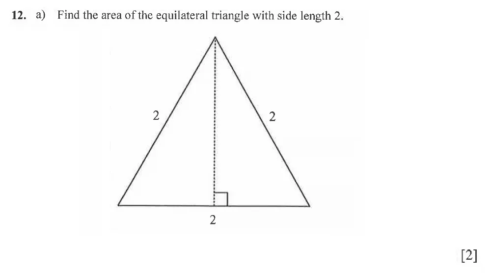 Question 12(a) - Winchester College 13 Plus Maths 2021 Election Exam Paper 1