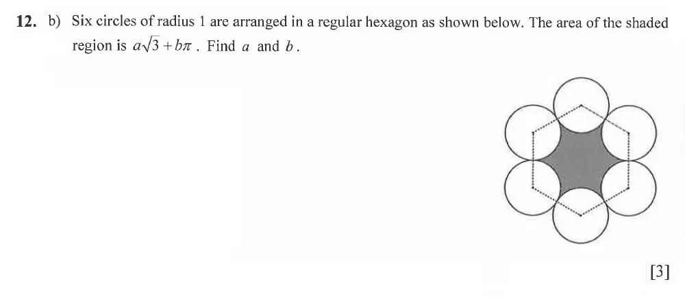 Question 12(b) - Winchester College 13 Plus Maths 2021 Election Exam Paper 1