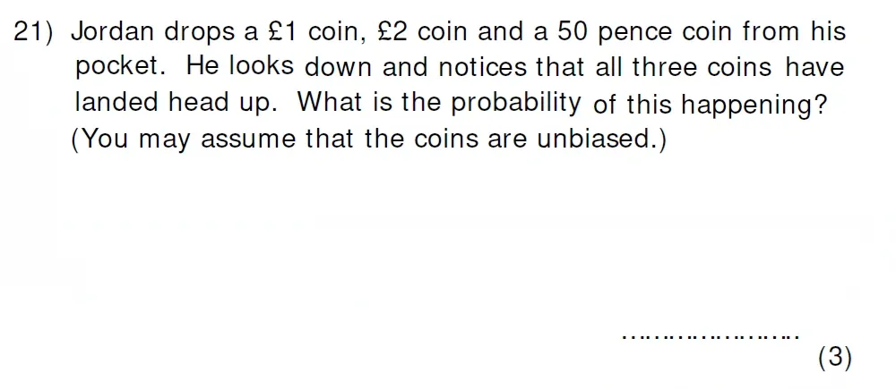 Question 21 - Colfe's School 13 Plus Examination Maths Sample Paper