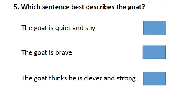 Question 10 - Dulwich College – Year 3 Sample Reading Comprehension Questions
