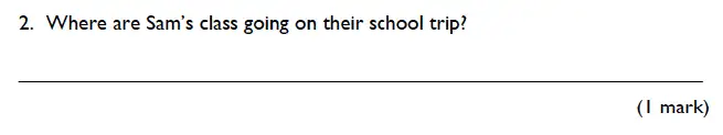 Question 02 - King’s College School – 7 Plus English Specimen Paper