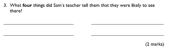 Question 03 - King’s College School – 7 Plus English Specimen Paper
