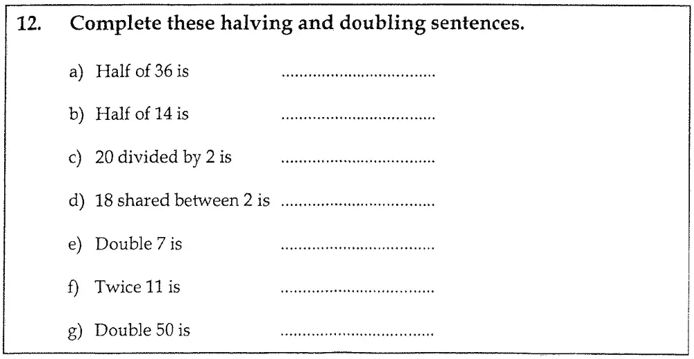 Question 12 - Latymer Upper School – 7 Plus Maths Paper 1