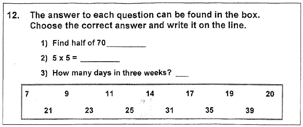 Question 12 - Latymer Upper School – 7 Plus Maths Paper 2