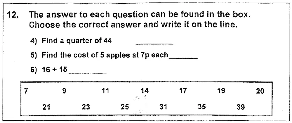 Question 13 - Latymer Upper School – 7 Plus Maths Paper 2