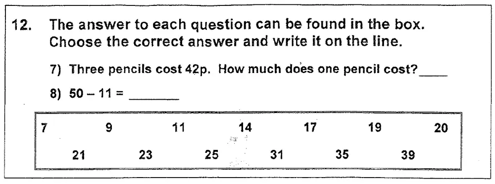 Question 14 - Latymer Upper School – 7 Plus Maths Paper 2