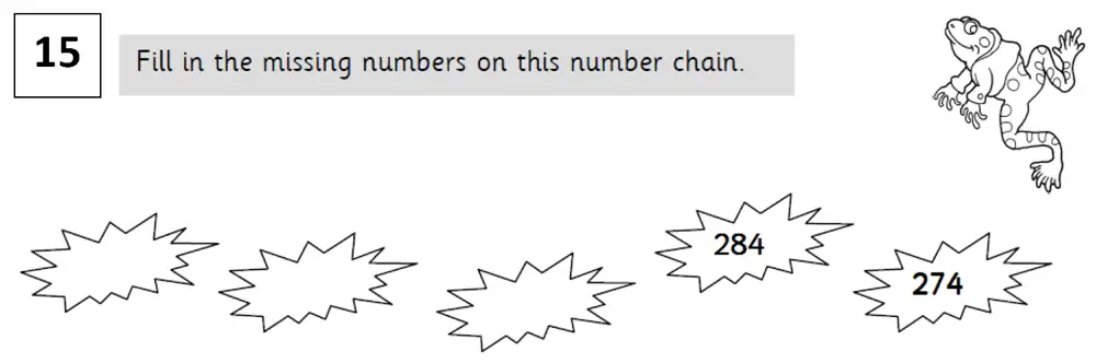 Question 15 - North London Collegiate Junior School – 7 Plus Maths Sample paper 2018
