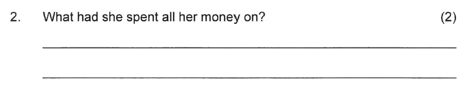 Question 02 - Solihull School – 7 Plus English Sample Paper 2
