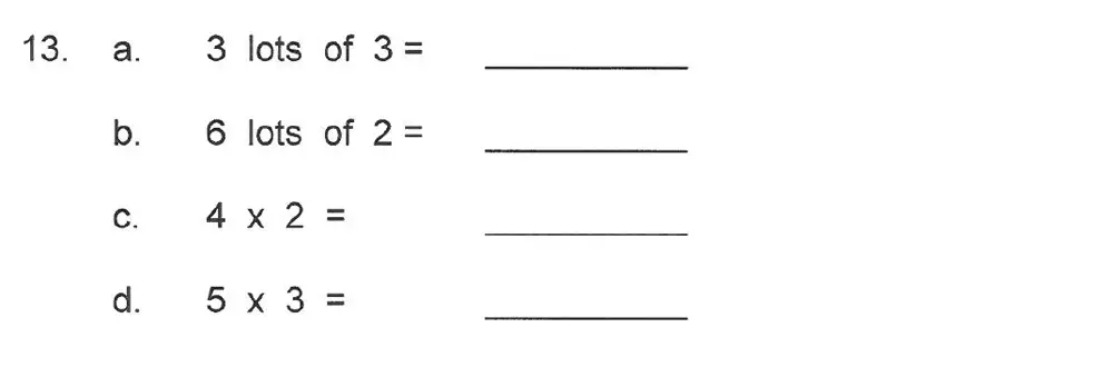 Question 13 - Solihull School – 7 Plus Maths Sample Paper 1