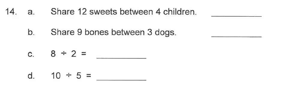 Question 14 - Solihull School – 7 Plus Maths Sample Paper 1