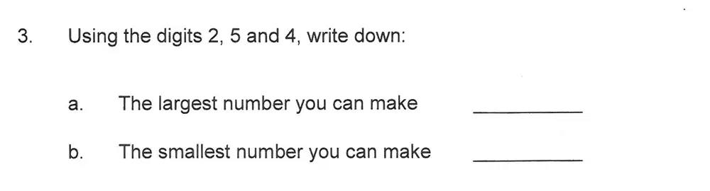 Question 03 - Solihull School – 7 Plus Maths Sample Paper 1