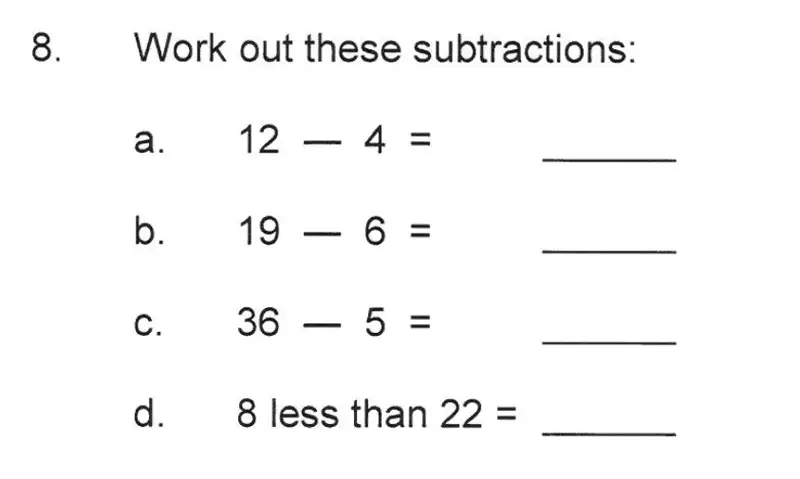 Question 11 - Solihull School – 7 Plus Maths Sample Paper 2