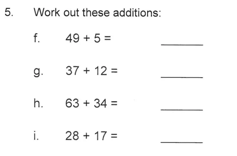 Question 06 - Solihull School – 7 Plus Maths Sample Paper 2