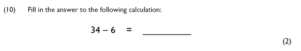 Question 10 - Westminster Cathedral Choir School – 7 Plus Specimen Maths Paper