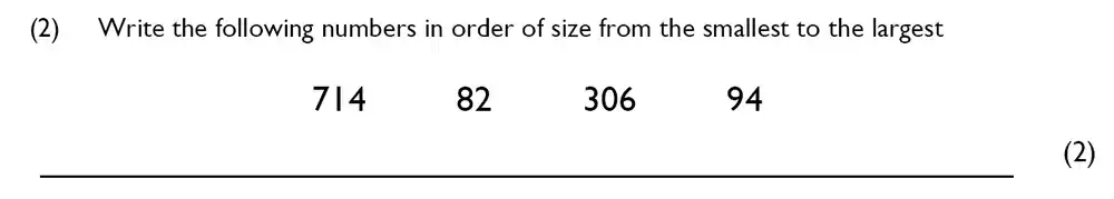 Question 02 - Westminster Cathedral Choir School – 7 Plus Specimen Maths Paper