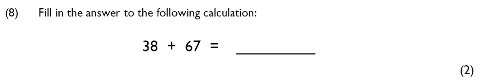 Question 08 - Westminster Cathedral Choir School – 7 Plus Specimen Maths Paper