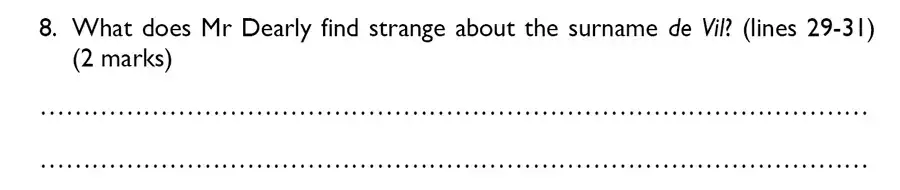 Question 08 - Westminster Cathedral Choir School – 7 Plus Specimen English Paper