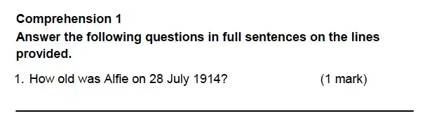 Question School - Alleyn’s School – 9 Plus English Sample Paper 1 Comprehension