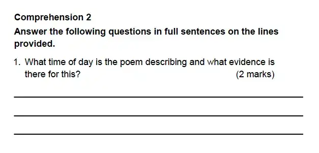 Question School - Alleyn’s School – 9 Plus English Sample Paper 1 Comprehension