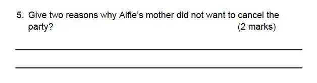 Question School - Alleyn’s School – 9 Plus English Sample Paper 1 Comprehension