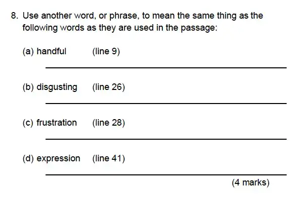 Question School - Alleyn’s School – 9 Plus English Sample Paper 1 Comprehension