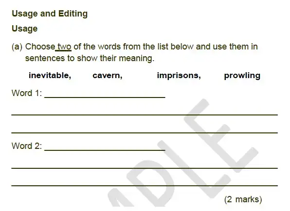 Question School - Alleyn’s School – 9 Plus English Sample Paper 2