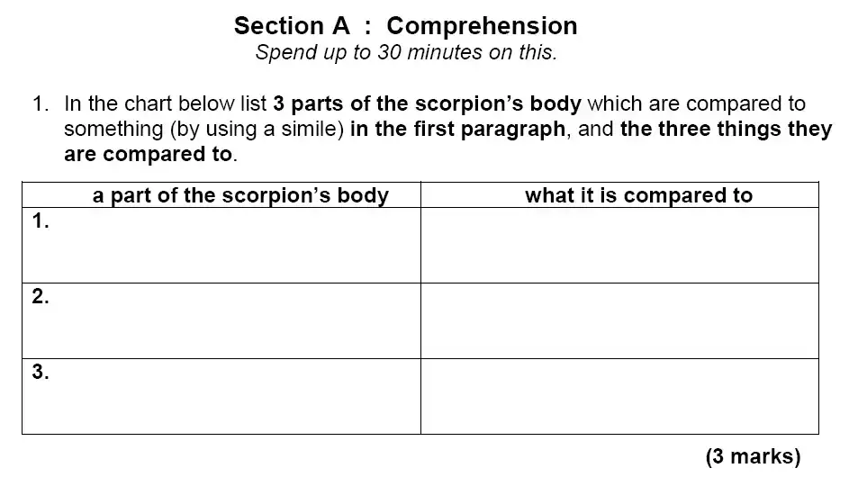 Question School - Emanuel School – 10 Plus English Entrance Exam 2010