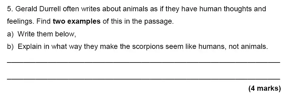 Question School - Emanuel School – 10 Plus English Entrance Exam 2010